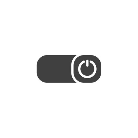 Toggle switch control vector icon. filled flat sign for mobile concept and web design. Toggle Switch glyph icon. Symbol, logo illustration. Vector graphicsのイラスト素材