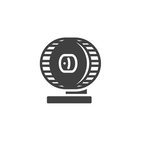 Hamster wheel vector icon. filled flat sign for mobile concept and web design. Hamster Wheel glyph icon. Symbol, logo illustration. Vector graphicsのイラスト素材