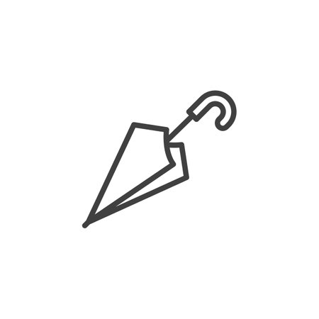 Umbrella line icon. linear style sign for mobile concept and web design. Umbrella outline vector icon. Symbol, logo illustration. Vector graphicsのイラスト素材