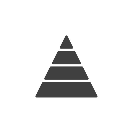 Diagram pyramid vector icon. filled flat sign for mobile concept and web design. Heading tags glyph icon. Symbol, logo illustration. Vector graphicsのイラスト素材