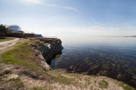 The view from the shore of the Bay and coastlineの写真素材
