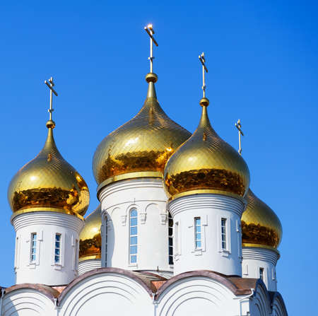 Golden domes of the Churchの写真素材