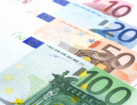 Ready euro banknotesの写真素材