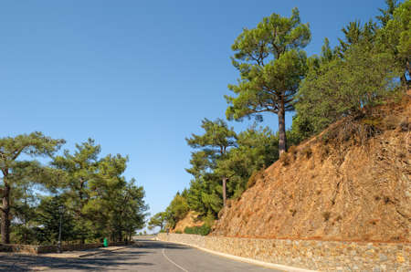 Road in the Troodos Mountains Cyprusの写真素材