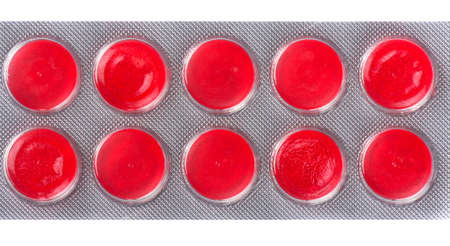 Pills in blister packs, shallow DOFの写真素材