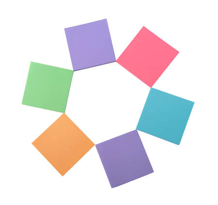 Sticky note on white background