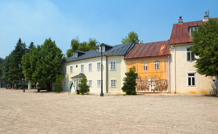 Montenegro, Cetinje - August 10, 2017: View of the Ethnographic Museum of Montenegro on the Court Square of the cityのeditorial素材