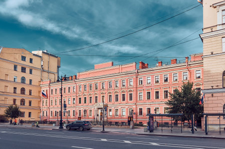 View of the Central District Administration building, business center, built in 1885-1886, landmark:...