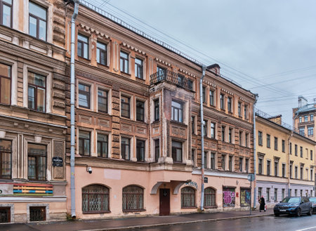Radischeva Street, former profitable house, 1863-1864 years of construction, now a residential building, landmark: St. Petersburg, Russia - October 06, 2022のeditorial素材