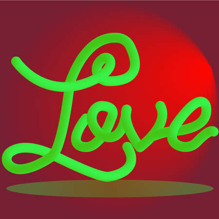 Romantic card with hand written lettering. Template for your design. Ready-to-use artのイラスト素材