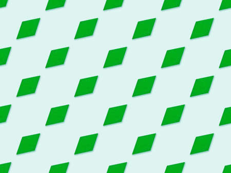 Seamless green rhombus geometric pattern on blue background. Minimalistic Geometry Abstract Pattern...
