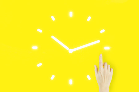 Time management project efficiency strategy goals business technology internet concept. Young...