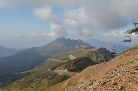 View of the ridge Achishkho, Sochi, Russia