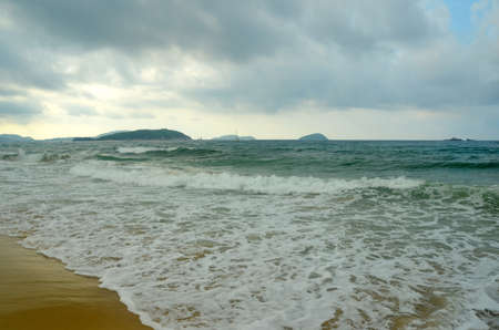 Surf on Hainan Island, China, Sanya, Yaluvan Bay, may 2011の写真素材