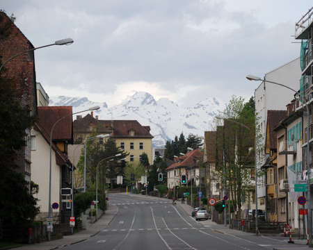 Townscape of Feldkirch, Vorarlberg, Austria.のeditorial素材