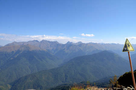 View of the ridge Achishkho, Sochi, Russia