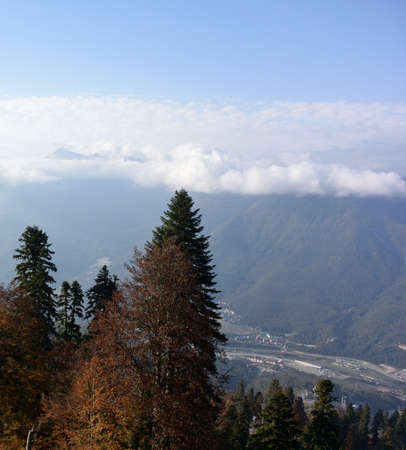 View of the ridge Psekhako, Sochi, Russia