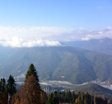View of the ridge Psekhako, Sochi, Russia