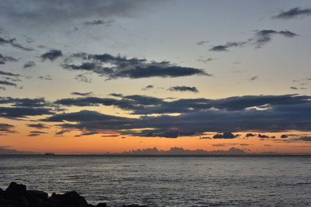 Sunrise over the coast of Alushtaの写真素材