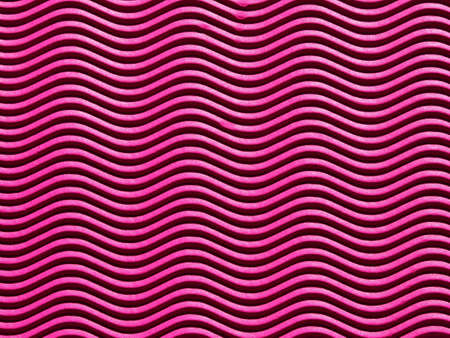 Abstract dark crimson wave texture background. The Texture Of Horizontal Waves Of Red-Burgundy Paper. Relief waves on a detailed paper background. Corrugated Wavy Cardboard Backdrop.の写真素材