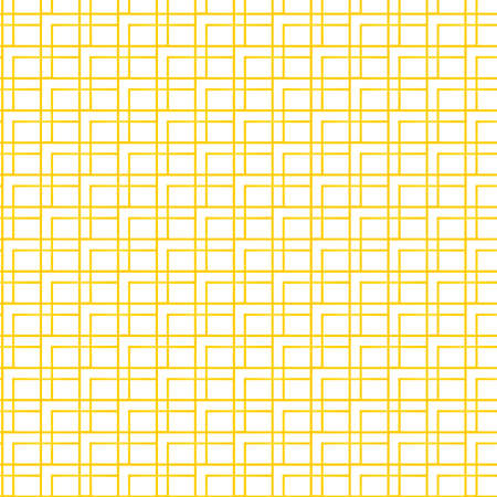Geometric golden seamless background. Checkered mesh abstract background pattern with yellow linesのイラスト素材