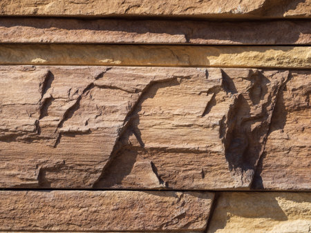 Brown background- textures of stones. The texture of the stone in close-up. Stone background with space for design. natural textureの写真素材