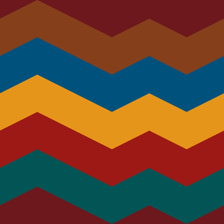 Multicolored vector seamless zigzag pattern for background, textures and decor. Asymmetrical zigzag stripes of bright colors-seamless backgroundのイラスト素材