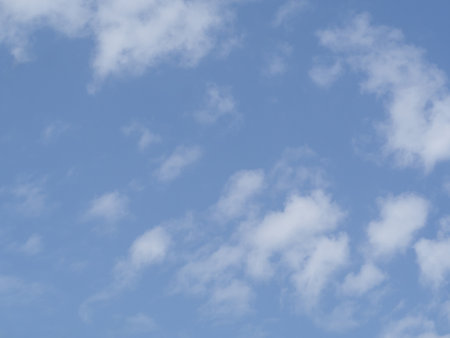 Blue sky and white clouds background. Sky clear beauty atmosphere summer dayの写真素材