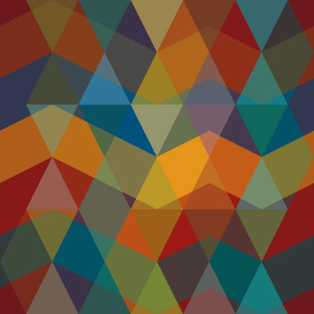 Geometric multicolored seamless background of abstract shapes. Mosaic colorful seamless patternのイラスト素材