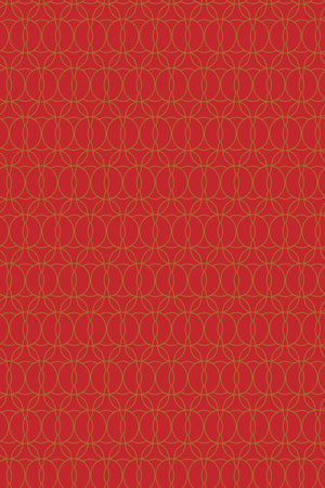 Seamless golden pattern on a red background. Abstract geometric seamless pattern in Asian style. Modern vector repeating designのイラスト素材