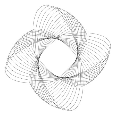 Abstract geometric shape. Abstract geometric line art isolate on white background. Vector illustration of beautiful geometric line artのイラスト素材