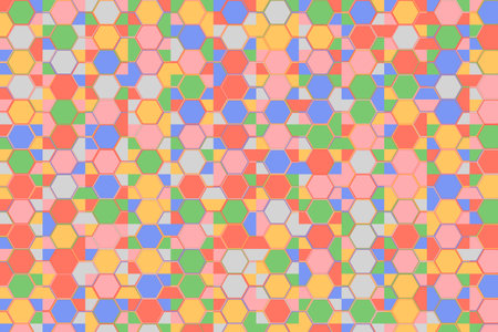 Abstract background with colorful multicolored hexagons. abstract geometric background
