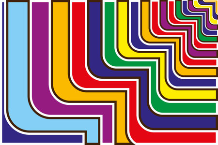 Abstract geometric dynamic multicolored vector background patternのイラスト素材