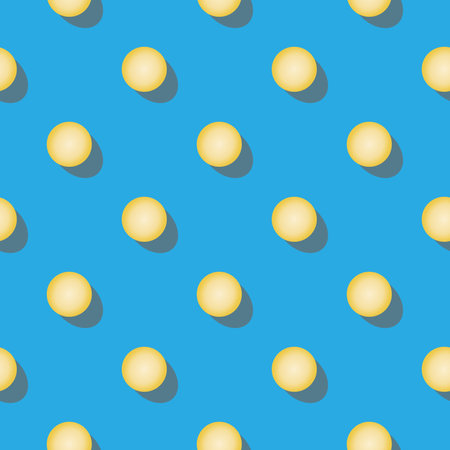 Perfect Seamless pattern in golden polka dots on a blue backgroundのイラスト素材