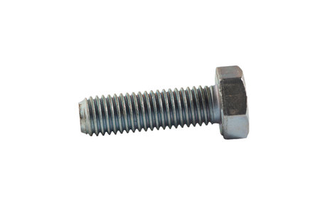 Metal bolt isolated on white background. big screwの写真素材