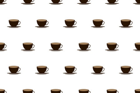 Cup of hot drink pattern. Simple illustration of cup of hot drink vector pattern for web designのイラスト素材