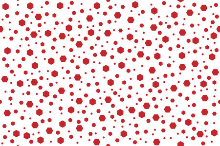 Seamless pattern with red dots on a white backgroundのイラスト素材