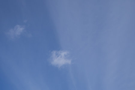 natural sky background. Blue sky with light cloudsの写真素材