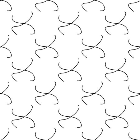 Black abstract lines doodle minimalistic seamless background. perfect design for interior decoration, textile printのイラスト素材