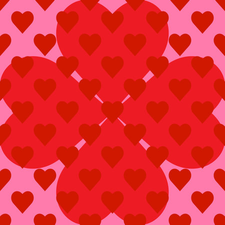 Seamless pattern of red hearts for design, textile printのイラスト素材