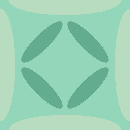 Seamless pattern in green tones with geometric shapes for textiles, paperのイラスト素材