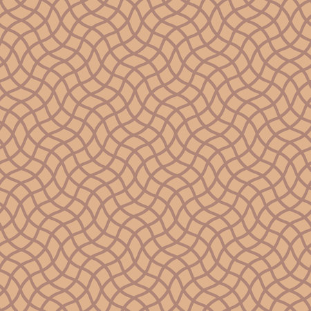 Abstract seamless sand-brown pattern with twisted lines. Vector pattern for texture, textiles, background, banners and designのイラスト素材