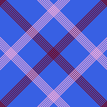 Seamless tartan in a diagonal cage. Seamless checkered pattern, textile printのイラスト素材