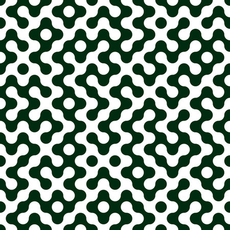 vector seamless pattern. Green background with a maze. Abstract texture of organic formsのイラスト素材
