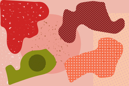 Background pattern, abstract colored shapes. Modern minimalism trendy pattern backgroundのイラスト素材