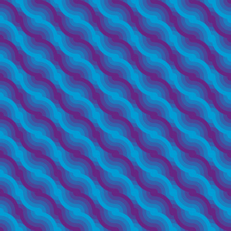 Futuristic seamless pattern of blue-purple diagonal waves for decor, wallpaper, wrapping paper, fabric, backgroundのイラスト素材