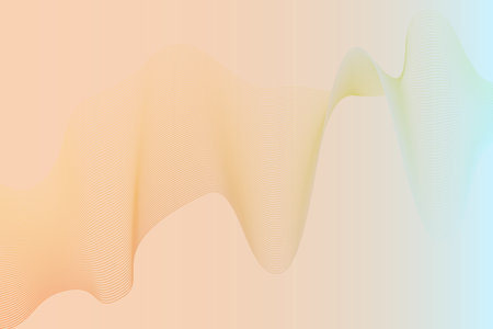 Abstract gradient background with waves. Vector illustration for a poster, cover, banner or posterの写真素材