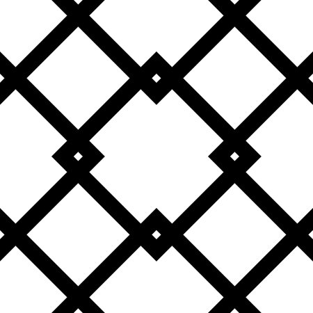 Abstract geometric texture monochrome seamless mesh pattern. Ethnic ornament.のイラスト素材