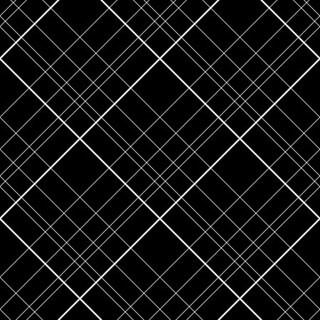 Seamless background with white cross threads on black. Geometric pattern for background, wallpaper, textilesのイラスト素材