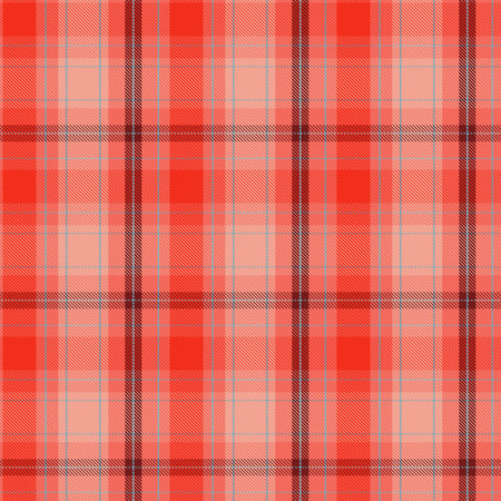 fabric texture of traditional checkered tartan seamless ornament, soft red, blue and beige colors for plaid, tablecloths, shirts, clothes, dresses, beddingのイラスト素材